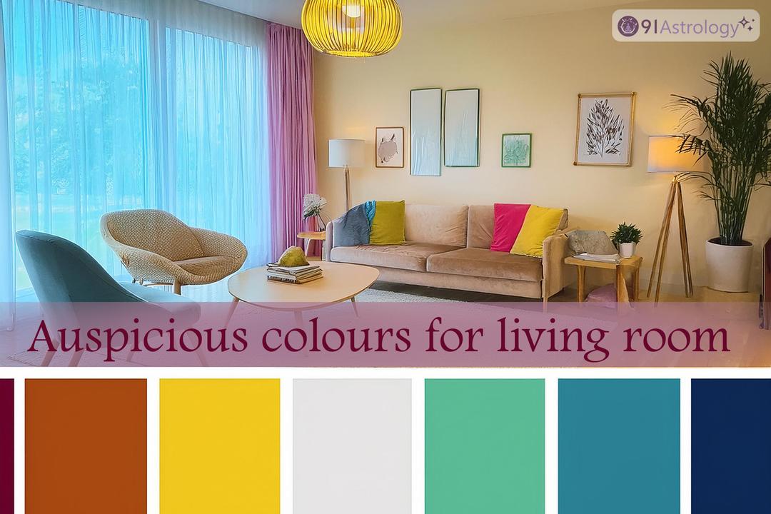 Auspicious Colours for Living Room